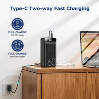 hganus 60000mAh Power Bank QC PD3.0 22.5W Fast Charging Powerbank Portable Charger External Battery For iPad iPhone Xiaomi 50001mAh - 100000mAh hganus 60000mAh Power Bank QC PD3.0 22.5W Fast Charging Powerbank Portable Charger External Battery For iPad iPhone Xiaomi - shop_name