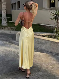 HH Women Summer Yellow Stain V Neck Sling Dress Elegant Sleeveless Loose Maxi Robes 2025 New Ladies Party Holiday Dresses Black HH Women Summer Yellow Stain V Neck Sling Dress Elegant Sleeveless Loose Maxi Robes 2025 New Ladies Party Holiday Dresses - shop_name