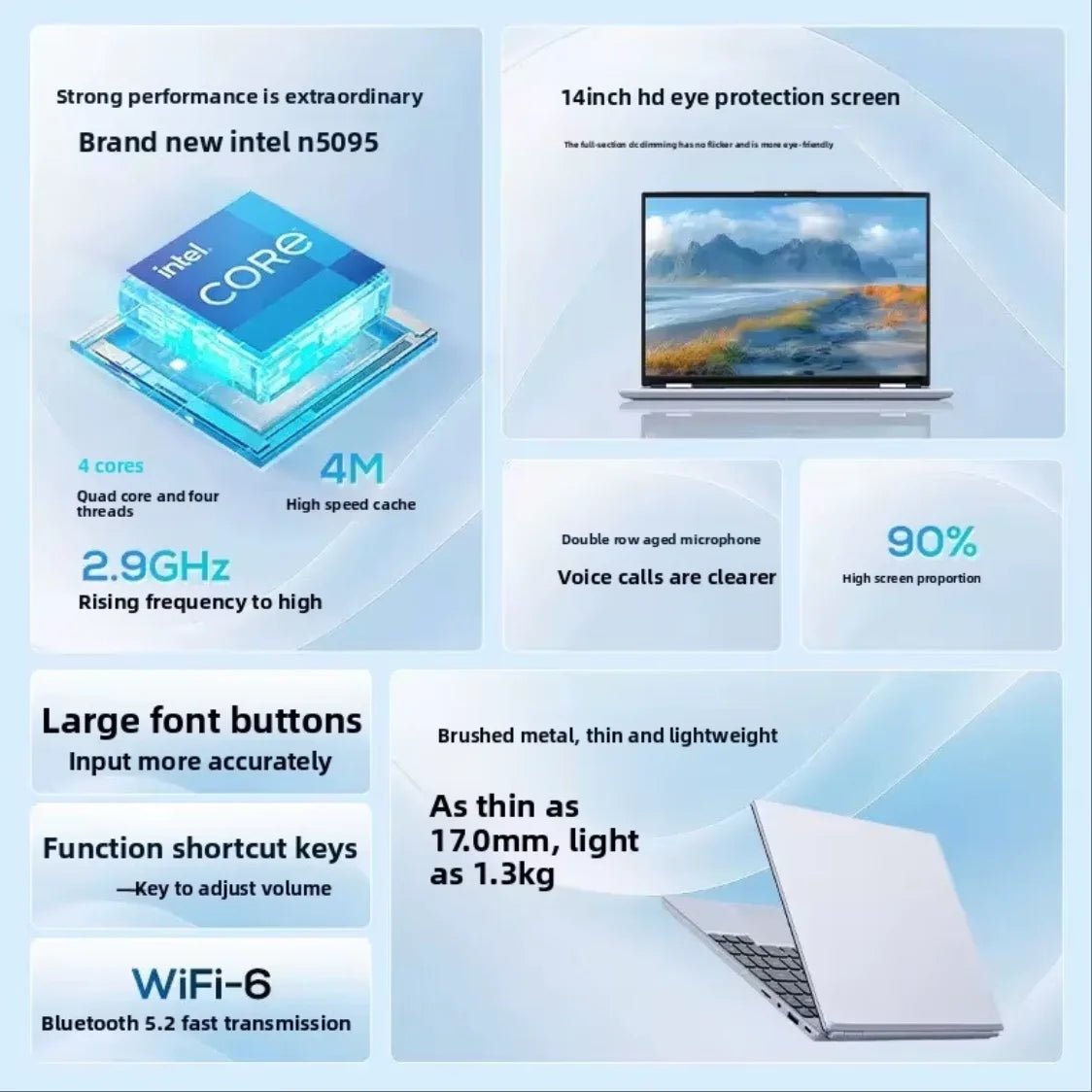 High Configuration 14 Inch Intel Core N5095 Business Laptops Notebooks for Notes Pc Computer Cheap University Portatil Laptop Gray High Configuration 14 Inch Intel Core N5095 Business Laptops Notebooks for Notes Pc Computer Cheap University Portatil Laptop - shop_name