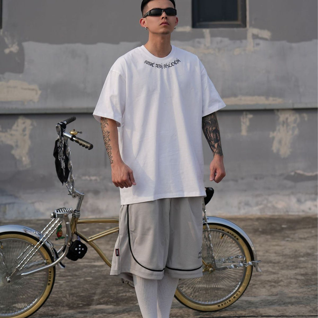 Hip Hop Floral Printed Loose Short Sleeve T-shirt White Hip Hop Floral Printed Loose Short Sleeve T-shirt - shop_name