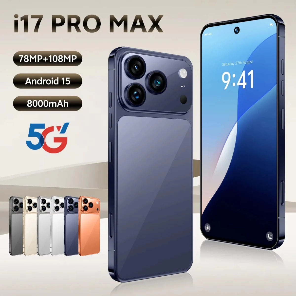 Hot Sale New Arrived Low Price I17 Pro Max Mobile Phones Dual Sim Global Version I17ProMax Smartphone 8GB+256GB Cell Phones Orange Hot Sale New Arrived Low Price I17 Pro Max Mobile Phones Dual Sim Global Version I17ProMax Smartphone 8GB+256GB Cell Phones - shop_name