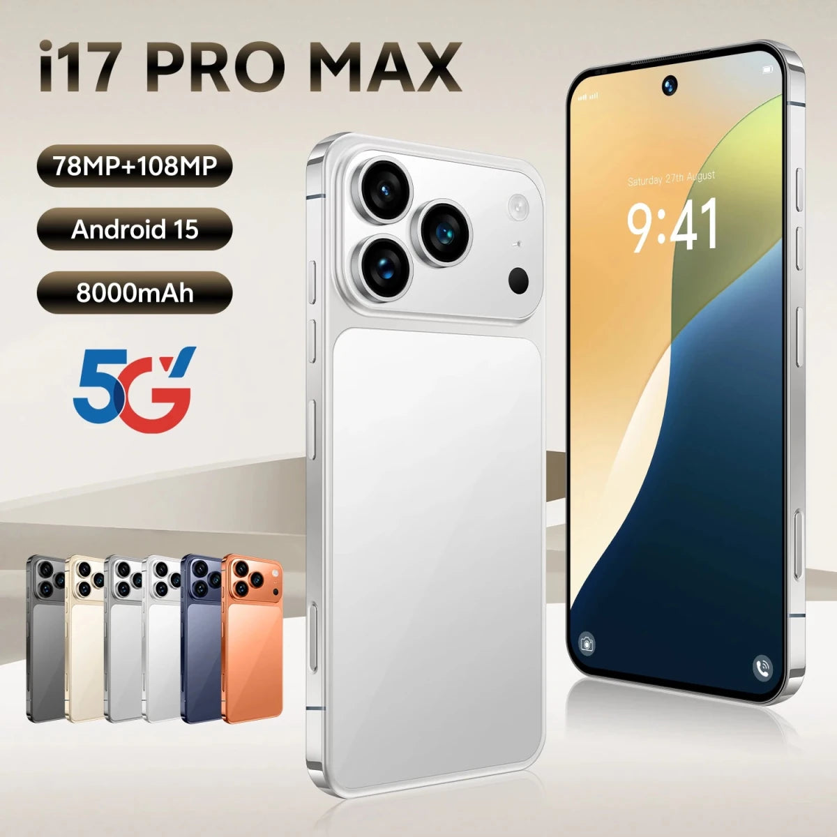 Hot Sale New Arrived Low Price I17 Pro Max Mobile Phones Dual Sim Global Version I17ProMax Smartphone 8GB+256GB Cell Phones White Hot Sale New Arrived Low Price I17 Pro Max Mobile Phones Dual Sim Global Version I17ProMax Smartphone 8GB+256GB Cell Phones - shop_name