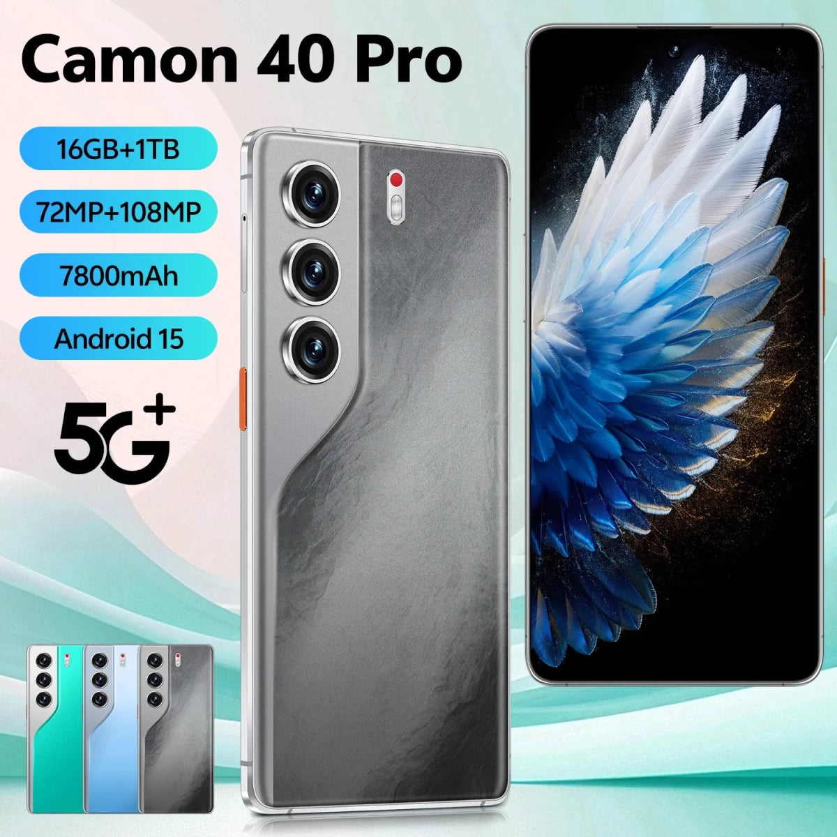 Hot Sale New Camon 40 Pro 16GB+1TB 7.3 Inch 5G Smart Phone HD Original Unlocked Dual Card 16GB+1TB Android 15 Mobilephone Black Hot Sale New Camon 40 Pro 16GB+1TB 7.3 Inch 5G Smart Phone HD Original Unlocked Dual Card 16GB+1TB Android 15 Mobilephone - shop_name