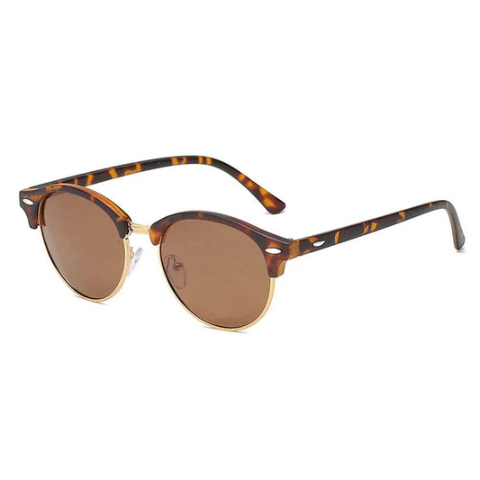 Hot Sale Round Sunglasses Half Frame Women Popular Brand Designer Retro Men Summer Style Sun Glasses - Update Avenue 