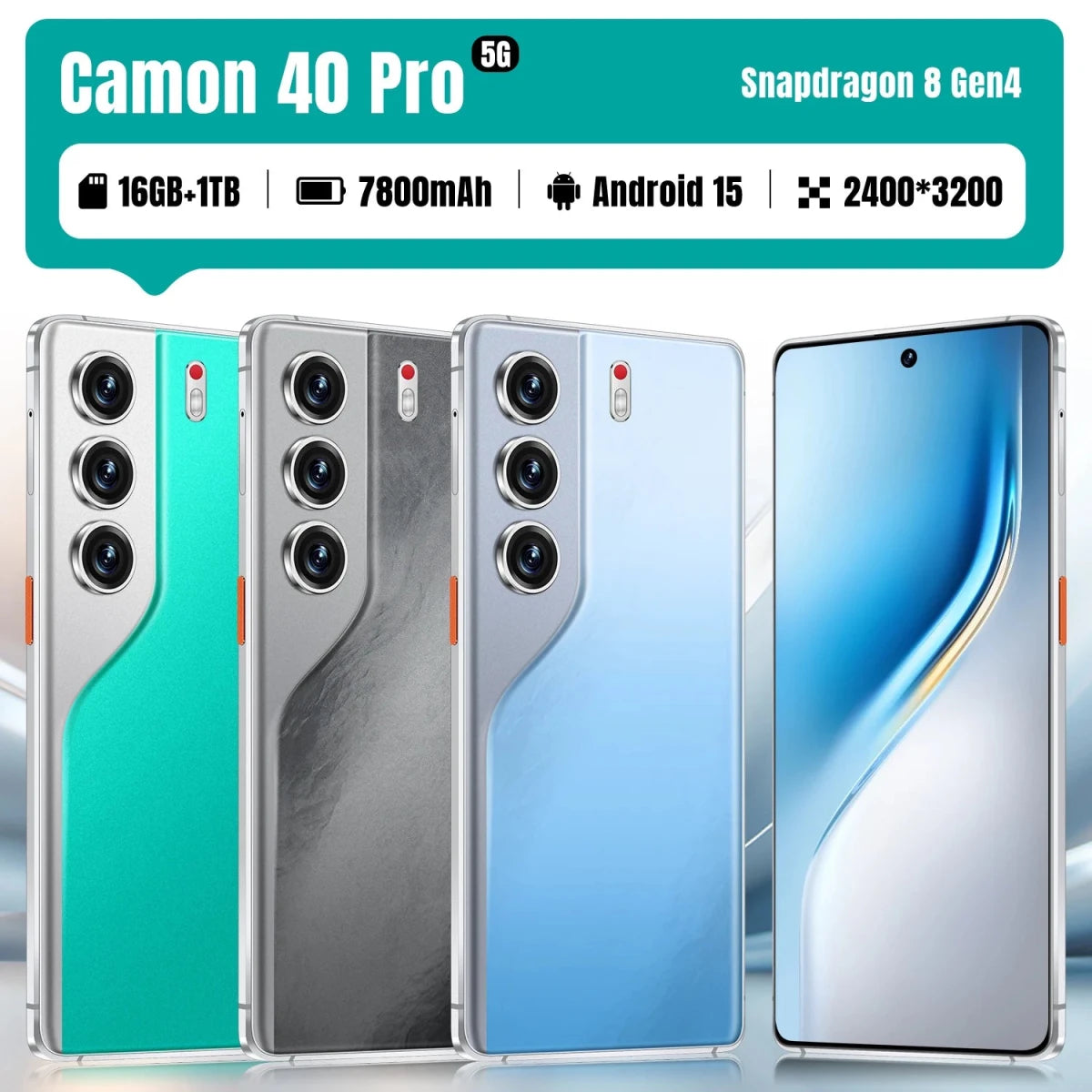Hot - selling Camon 40 Pro Original 16 Gb +1tb Mobile Phone 7800mah Hd Gaming Custom Global 5g Smartphones Green Hot - selling Camon 40 Pro Original 16 Gb +1tb Mobile Phone 7800mah Hd Gaming Custom Global 5g Smartphones - shop_name