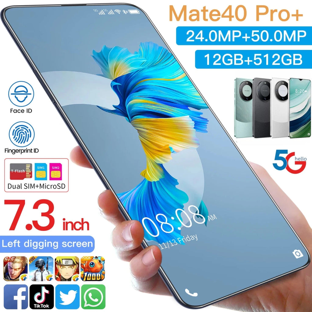 Hot Selling M40 Pro+ SmartPhone 12gb+512gb 24mp+64mp Face Unlock Full Display Android 10.0 Cell Phone Smart Mobile Phone Black Hot Selling M40 Pro+ SmartPhone 12gb+512gb 24mp+64mp Face Unlock Full Display Android 10.0 Cell Phone Smart Mobile Phone - shop_name