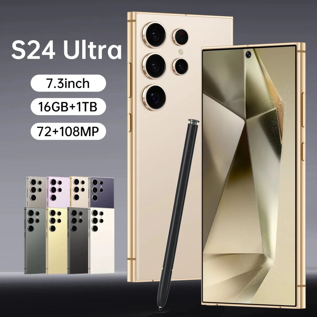 Hot Selling S24 ULTRA Original 5G Smartphone 16GB+1TB 48MP+108MP Android 14 7.3 Inch Full Display Mobile Phone MTK Processor Green Hot Selling S24 ULTRA Original 5G Smartphone 16GB+1TB 48MP+108MP Android 14 7.3 Inch Full Display Mobile Phone MTK Processor - shop_name