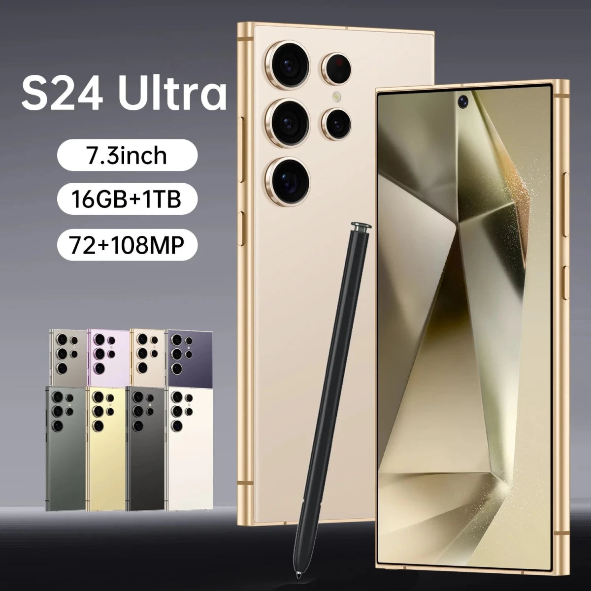 Hot Selling S24 ULTRA Original 5G Smartphone 16GB+1TB 48MP+108MP Android 14 7.3 Inch Full Display Mobile Phone MTK Processor Green Hot Selling S24 ULTRA Original 5G Smartphone 16GB+1TB 48MP+108MP Android 14 7.3 Inch Full Display Mobile Phone MTK Processor - shop_name
