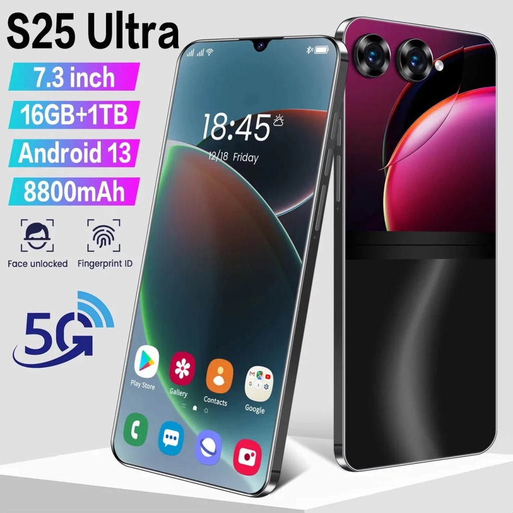 Hot Selling S25 Ultra High Quality Unlocked Smartphone Dual SIM 5G S25 Ultra Cell Phones 16GB+1TB S25Ultra Gaming Mobilephone Black Hot Selling S25 Ultra High Quality Unlocked Smartphone Dual SIM 5G S25 Ultra Cell Phones 16GB+1TB S25Ultra Gaming Mobilephone - shop_name
