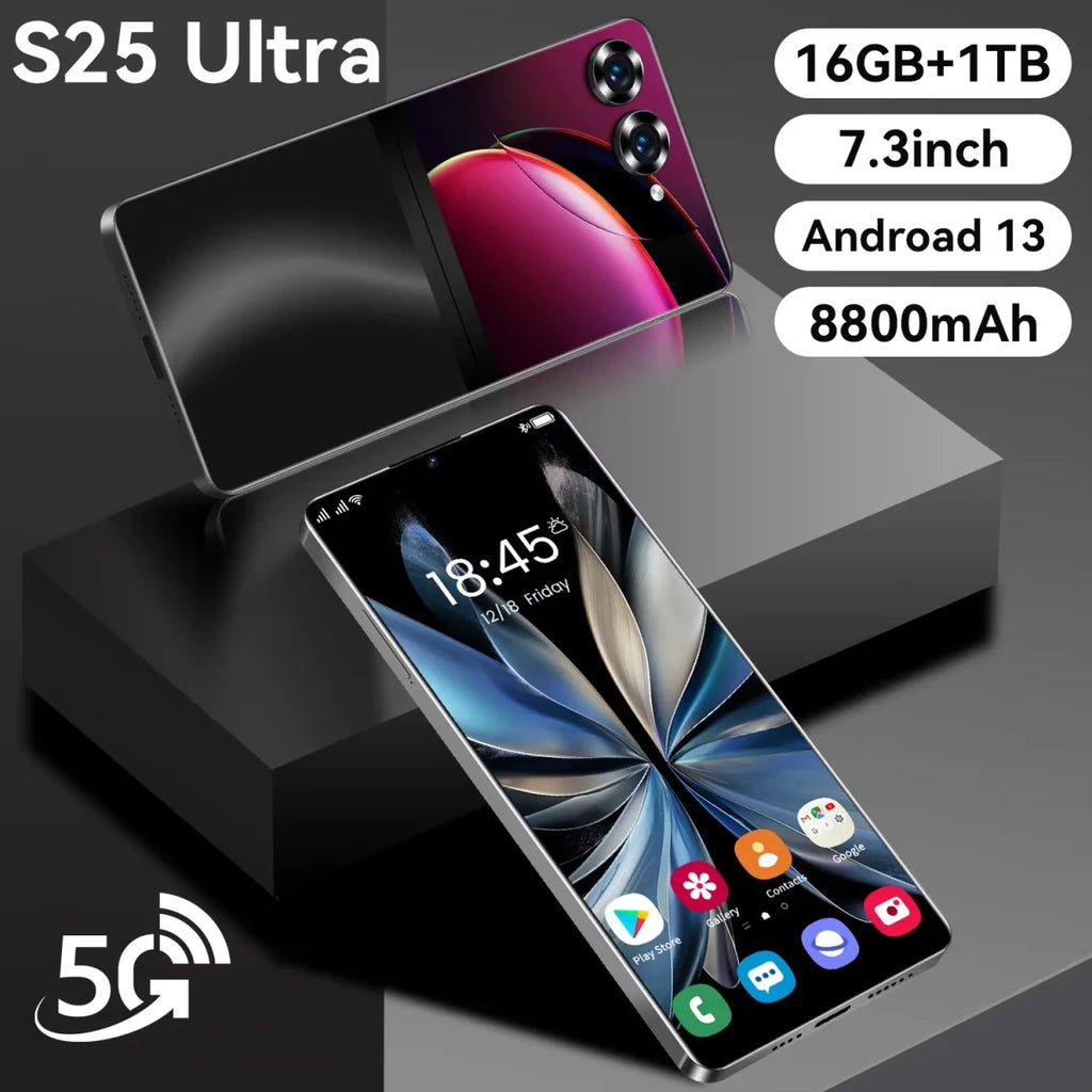 Hot Selling S25 Ultra High Quality Unlocked Smartphone Dual SIM 5G S25 Ultra Cell Phones 16GB+1TB S25Ultra Gaming Mobilephone Black Hot Selling S25 Ultra High Quality Unlocked Smartphone Dual SIM 5G S25 Ultra Cell Phones 16GB+1TB S25Ultra Gaming Mobilephone - shop_name