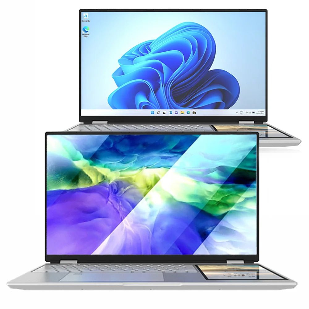 Hot Wholesale 2025 New Ultrathin 15.6" +7" Dual Display N100 32G RAM 1TB 2TB SSD Touch Screen Business Office Aluminum Laptops Silver Hot Wholesale 2025 New Ultrathin 15.6" +7" Dual Display N100 32G RAM 1TB 2TB SSD Touch Screen Business Office Aluminum Laptops - shop_name