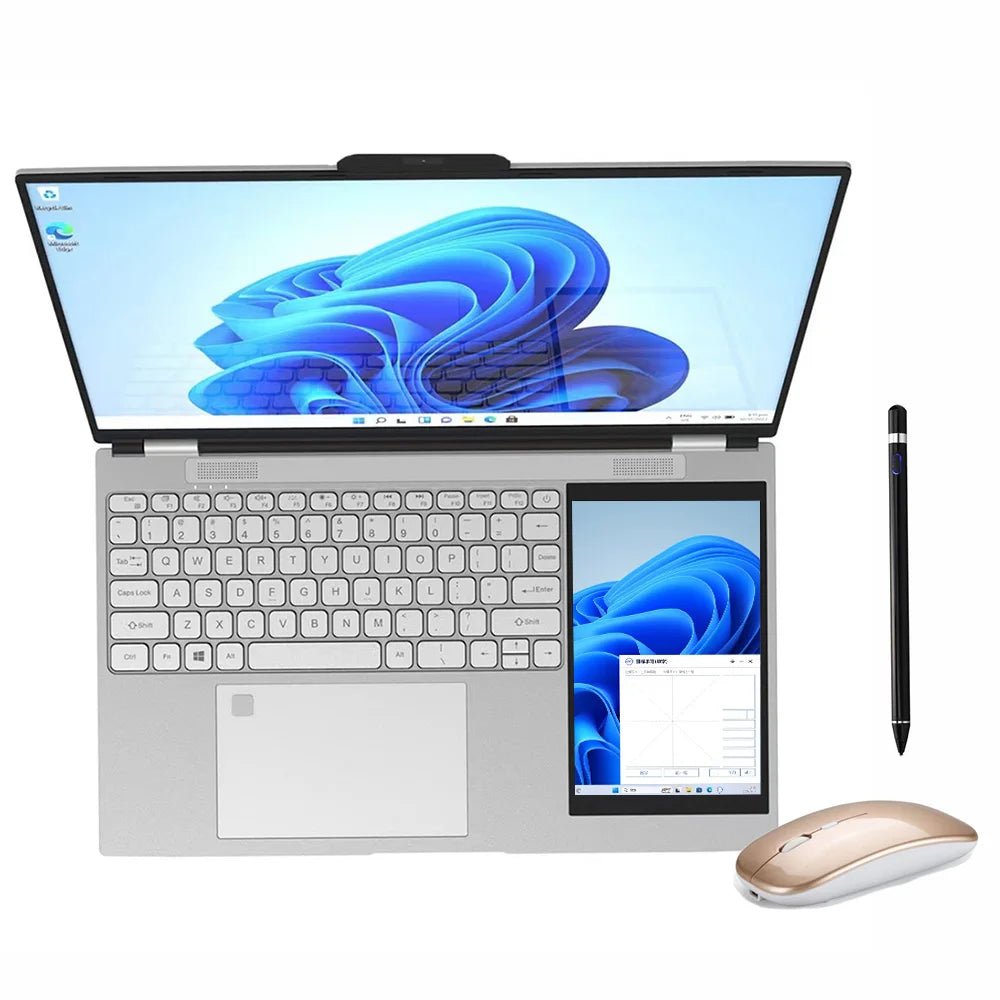 Hot Wholesale 2025 New Ultrathin 15.6" +7" Dual Display N100 32G RAM 1TB 2TB SSD Touch Screen Business Office Aluminum Laptops Silver Hot Wholesale 2025 New Ultrathin 15.6" +7" Dual Display N100 32G RAM 1TB 2TB SSD Touch Screen Business Office Aluminum Laptops - shop_name