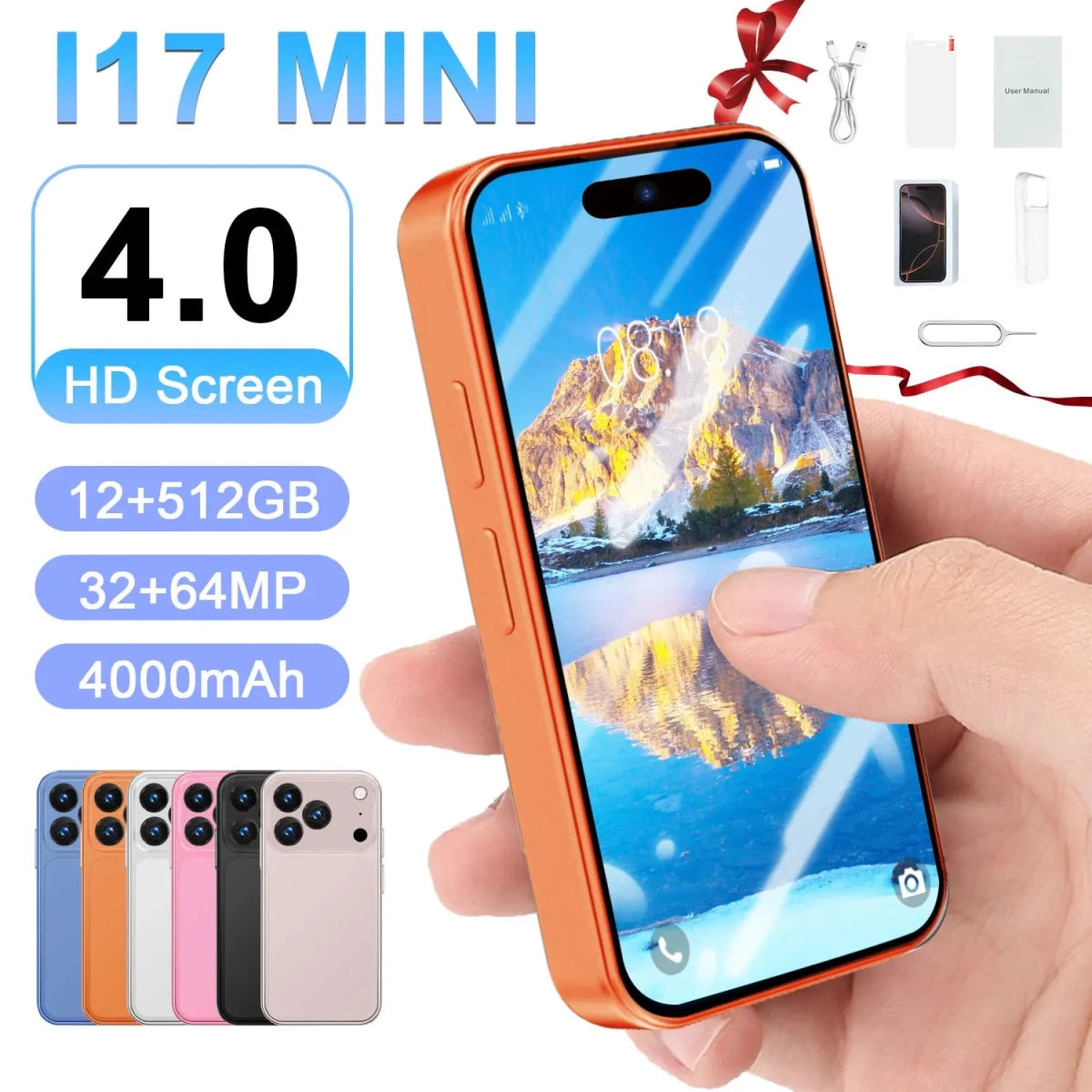 I17 Mini Dual SIM Android Cellphone Factory Direct Phone Sale Unlocked Global Version Smartphone Orange I17 Mini Dual SIM Android Cellphone Factory Direct Phone Sale Unlocked Global Version Smartphone - shop_name