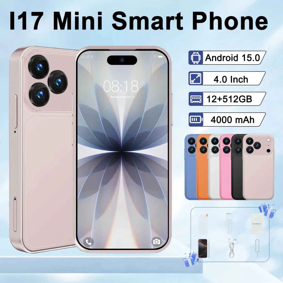 I17 Mini Dual SIM Android Cellphone Factory Direct Phone Sale Unlocked Global Version Smartphone Orange I17 Mini Dual SIM Android Cellphone Factory Direct Phone Sale Unlocked Global Version Smartphone - shop_name