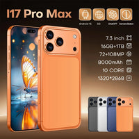 I17 Pro Max 7.3Inch 16GB + 1TB Octa - core Smartphone 108MP HD Display LTE/CDMA Unlocked OLED Mobile Phone Orange I17 Pro Max 7.3Inch 16GB + 1TB Octa - core Smartphone 108MP HD Display LTE/CDMA Unlocked OLED Mobile Phone - shop_name