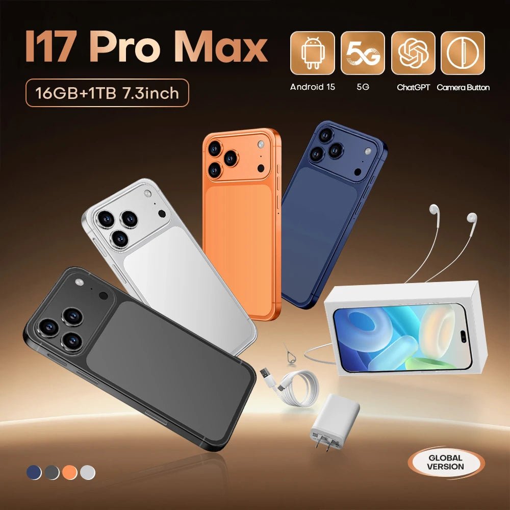 I17 Pro Max 7.3Inch 16GB + 1TB Octa - core Smartphone 108MP HD Display LTE/CDMA Unlocked OLED Mobile Phone Black I17 Pro Max 7.3Inch 16GB + 1TB Octa - core Smartphone 108MP HD Display LTE/CDMA Unlocked OLED Mobile Phone - shop_name