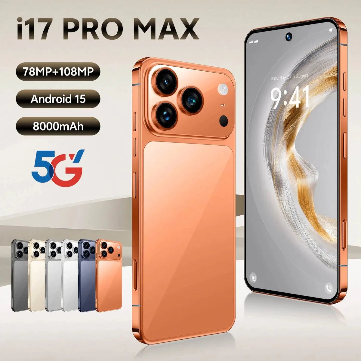 I17 Pro Max Dual Core LTE 4G 7.3" HD 144Hz 5g Smartphone Face ID Wireless Charge GPS WiFi French/Spanish/English Mobile Phone Black I17 Pro Max Dual Core LTE 4G 7.3" HD 144Hz 5g Smartphone Face ID Wireless Charge GPS WiFi French/Spanish/English Mobile Phone - shop_name
