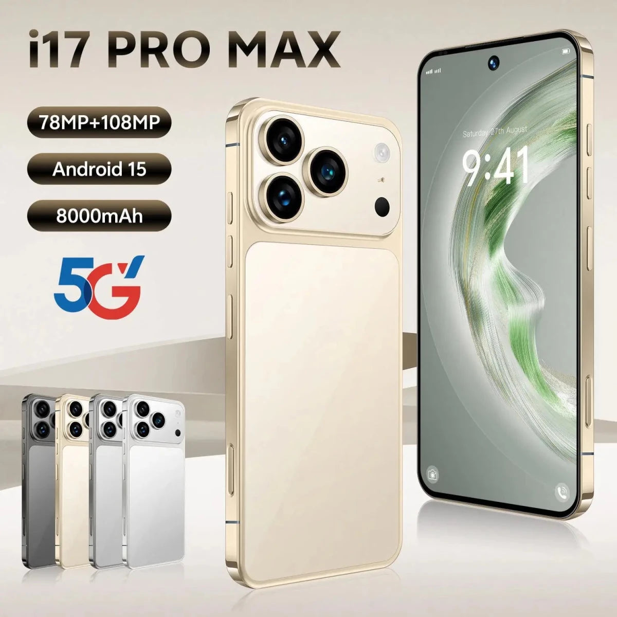 I17 Pro Max Dual Core LTE 4G 7.3" HD 144Hz 5g Smartphone Face ID Wireless Charge GPS WiFi French/Spanish/English Mobile Phone Black I17 Pro Max Dual Core LTE 4G 7.3" HD 144Hz 5g Smartphone Face ID Wireless Charge GPS WiFi French/Spanish/English Mobile Phone - shop_name