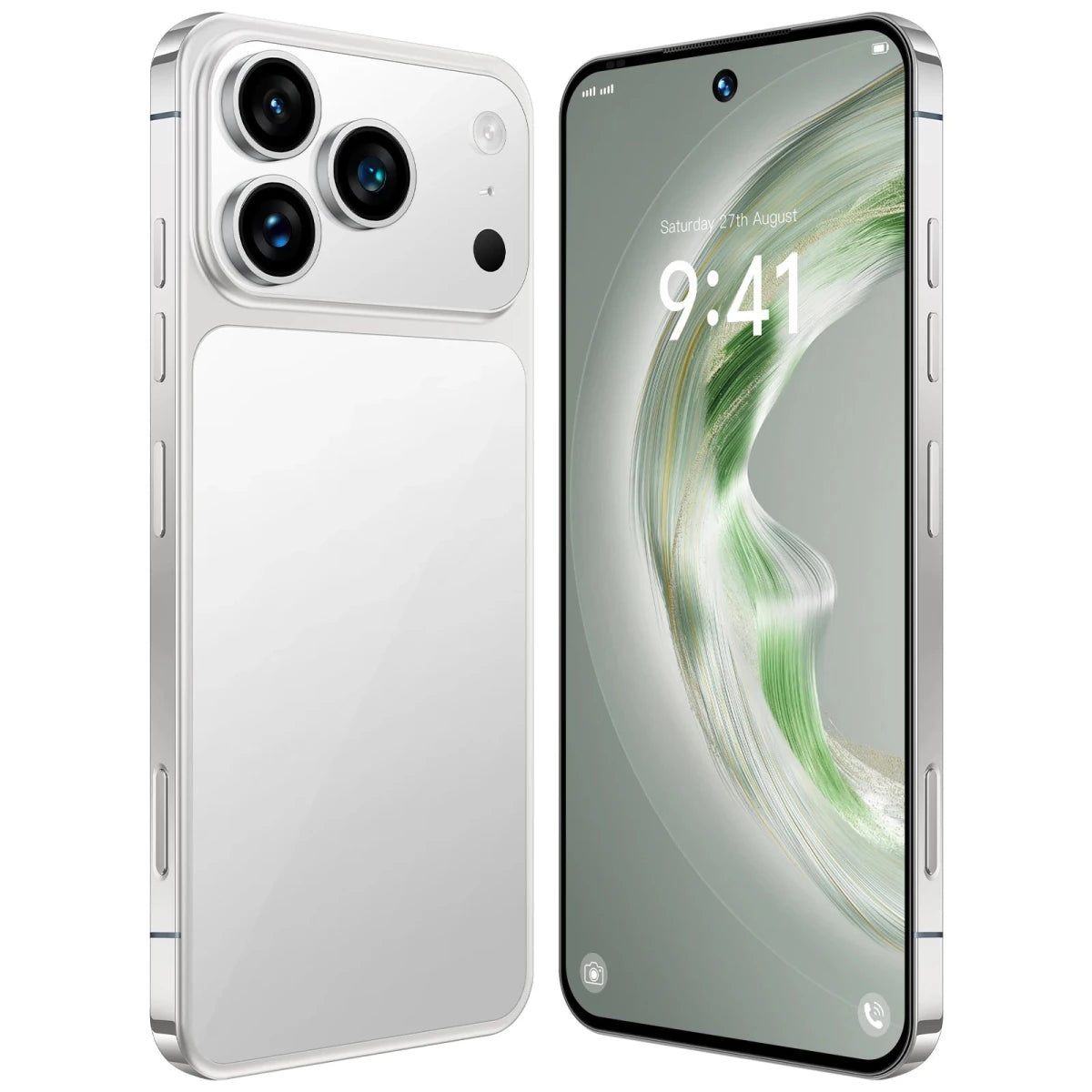 I17 Pro Max Dual Core LTE 4G 7.3" HD 144Hz 5g Smartphone Face ID Wireless Charge GPS WiFi French/Spanish/English Mobile Phone Silver I17 Pro Max Dual Core LTE 4G 7.3" HD 144Hz 5g Smartphone Face ID Wireless Charge GPS WiFi French/Spanish/English Mobile Phone - shop_name