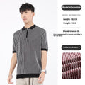 Ice Silk Polo Shirt Short - sleeved Men's High - grade Light Luxury Business Black Ice Silk Polo Shirt Short - sleeved Men's High - grade Light Luxury Business - shop_name