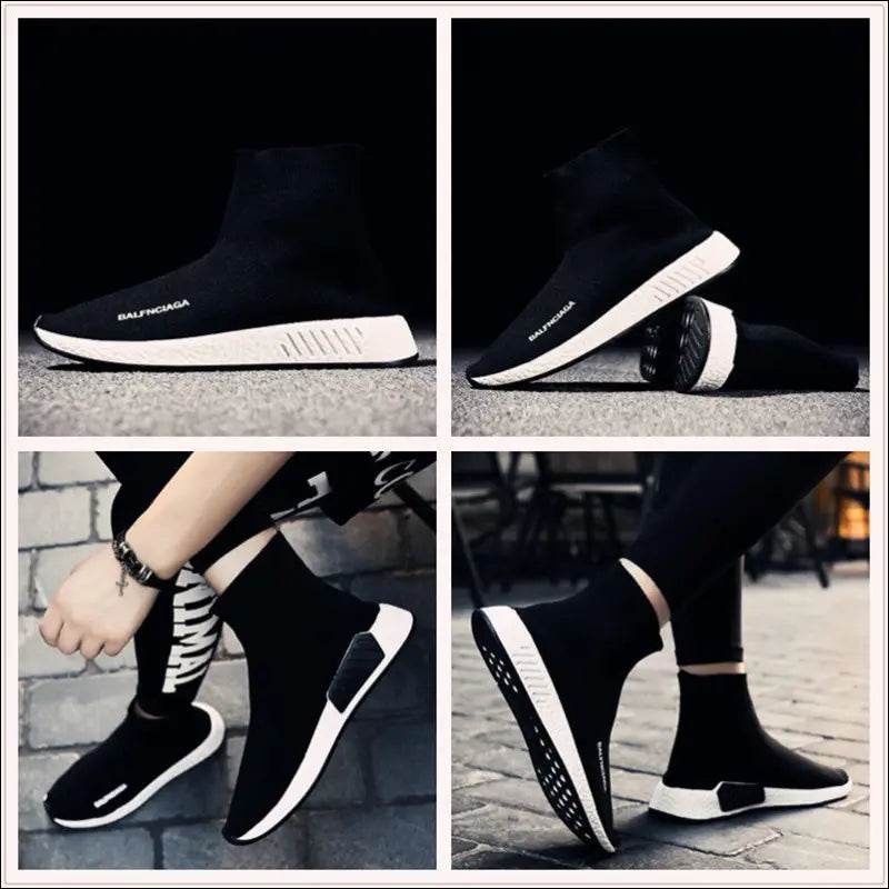 In the autumn of 2021 new lightweight fabric shoes men socks shoes flying shoes running shoes sports shoes net - Update Avenue 