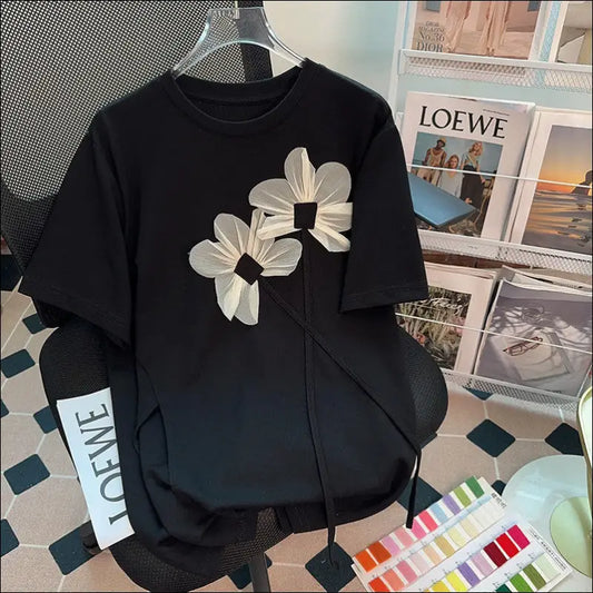 Irregular Slit Loose Top For Women - Update Avenue 