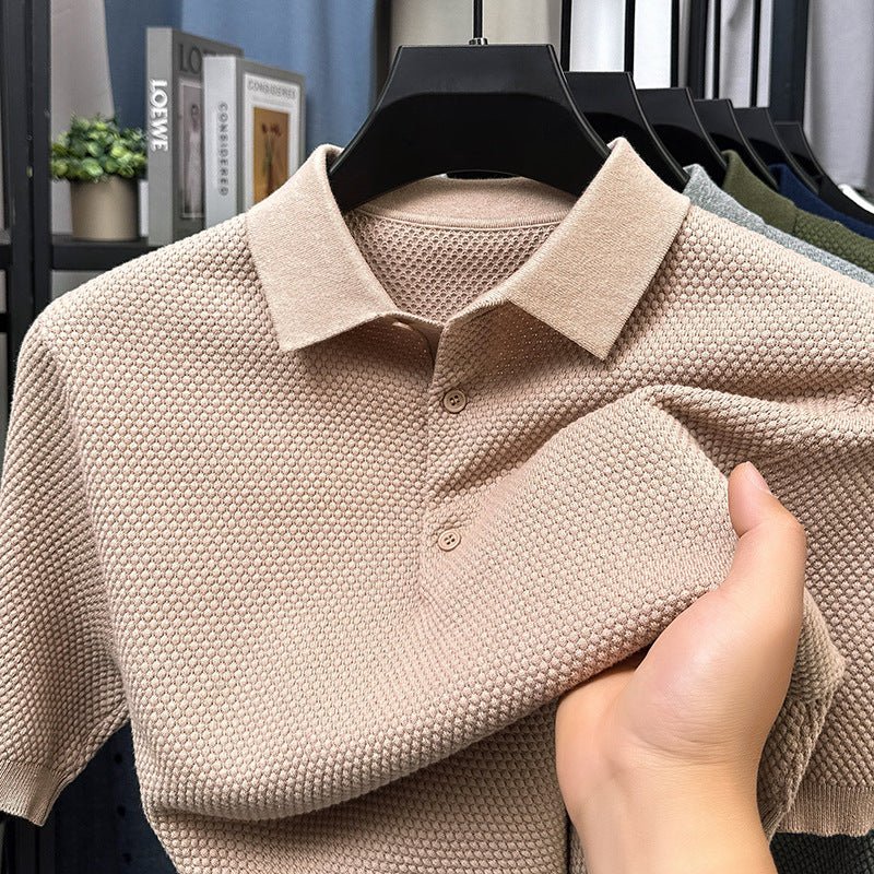 Loose Cotton Sweater Short Sleeve Khaki Loose Cotton Sweater Short Sleeve - shop_name