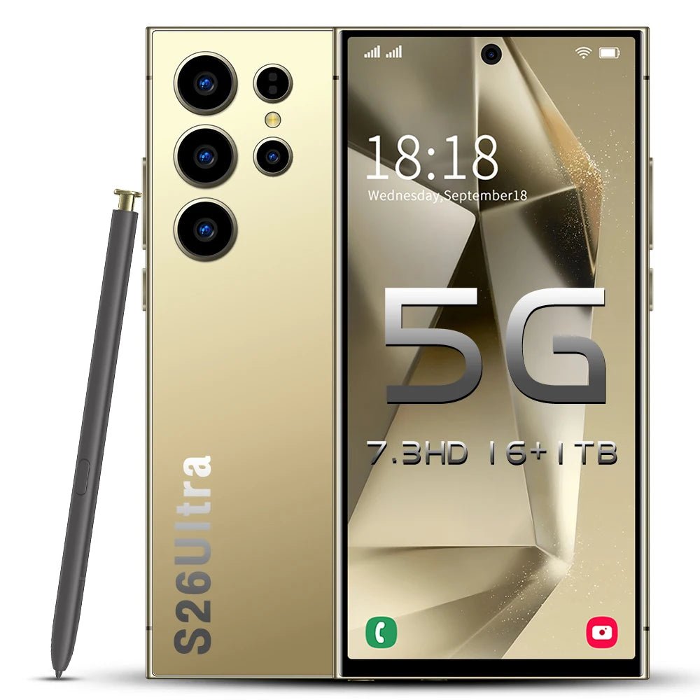 Low Price High Quality S26 Ultra 5G Smartphone 7.3 - inch HD Screen 16GB+1TB Storage Deca Core CPU Dual SIM Card Mobile Phone Black Low Price High Quality S26 Ultra 5G Smartphone 7.3 - inch HD Screen 16GB+1TB Storage Deca Core CPU Dual SIM Card Mobile Phone - shop_name