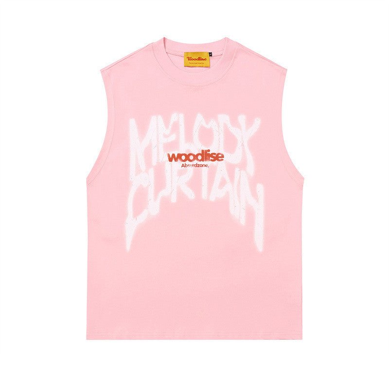 Men's And Women's Summer Sports Undershirt Vest T-shirt Pink Men's And Women's Summer Sports Undershirt Vest T-shirt - shop_name