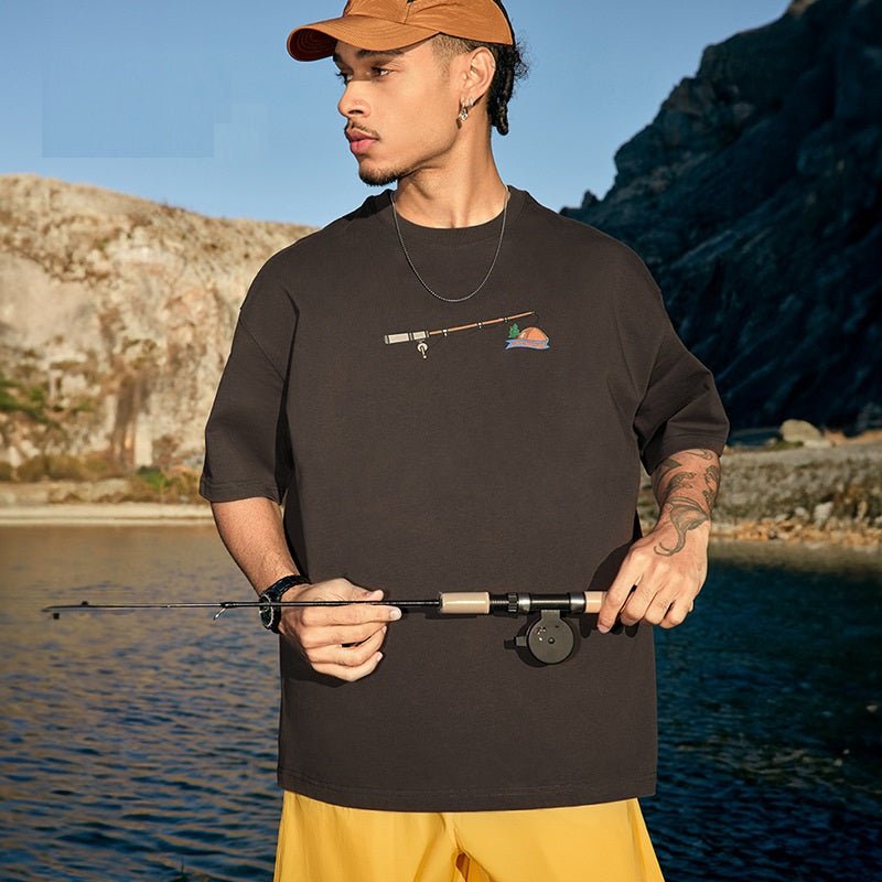 Men's Foam Three - dimensional Printed T-shirt Loose Personality Lime White Men's Foam Three - dimensional Printed T-shirt Loose Personality - shop_name