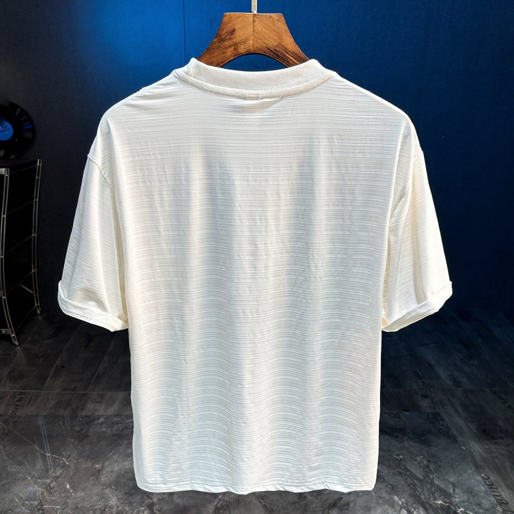 Men's Ice Silk Cool Quick - drying Thin Loose Short Sleeve White Men's Ice Silk Cool Quick - drying Thin Loose Short Sleeve - shop_name