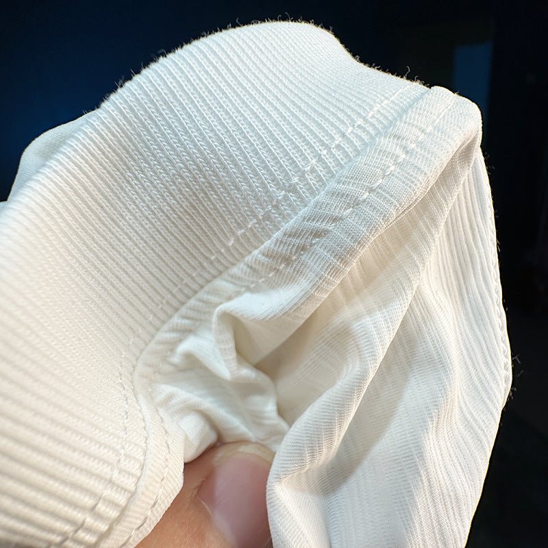 Men's Ice Silk Cool Quick - drying Thin Loose Short Sleeve White Men's Ice Silk Cool Quick - drying Thin Loose Short Sleeve - shop_name