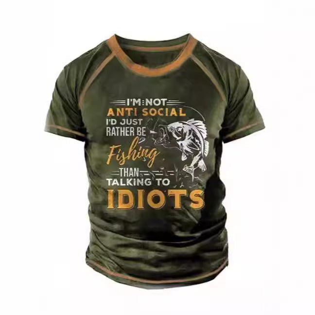 Men's Retro Short Sleeve T-shirt Outdoor 3D TL2210 Men's Retro Short Sleeve T-shirt Outdoor 3D - shop_name