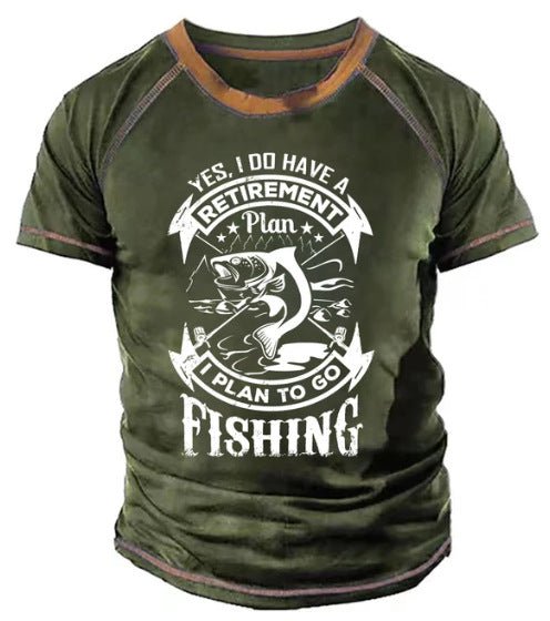 Men's Retro Short Sleeve T-shirt Outdoor 3D TL2210 Men's Retro Short Sleeve T-shirt Outdoor 3D - shop_name