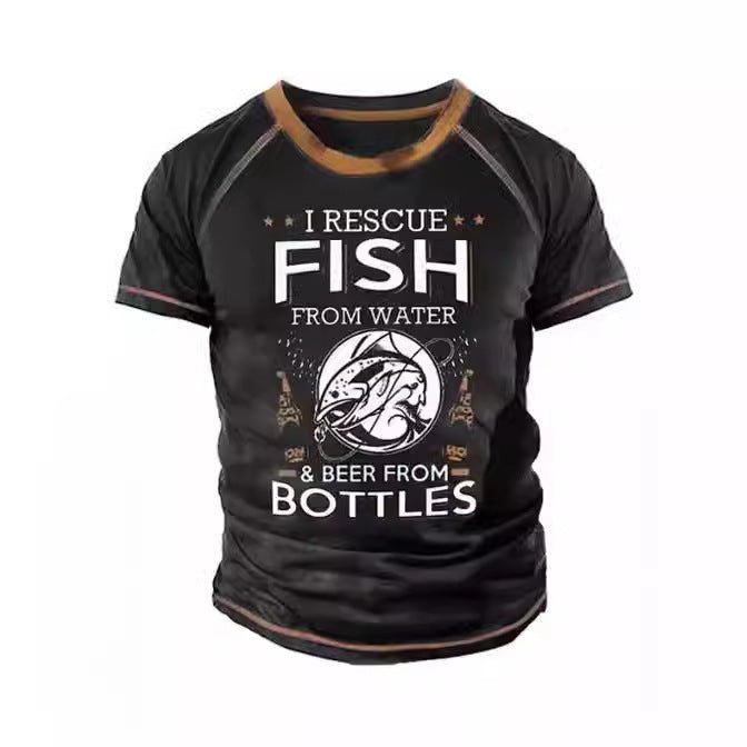 Men's Retro Short Sleeve T-shirt Outdoor 3D TL2210 Men's Retro Short Sleeve T-shirt Outdoor 3D - shop_name