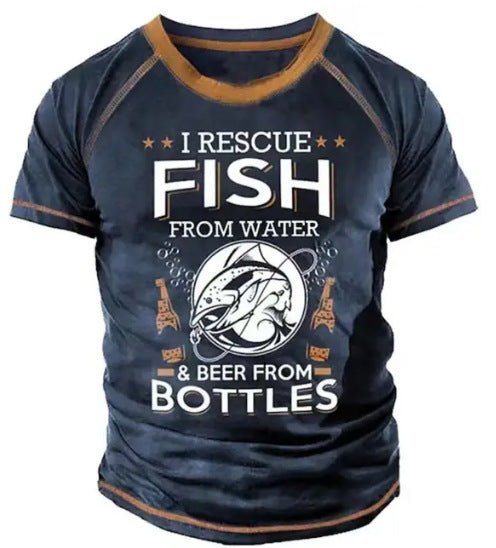 Men's Retro Short Sleeve T-shirt Outdoor 3D TL2212 Men's Retro Short Sleeve T-shirt Outdoor 3D - shop_name