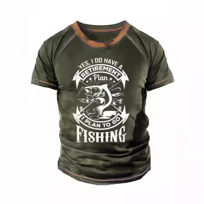 Men's Retro Short Sleeve T-shirt Outdoor 3D TL2210 Men's Retro Short Sleeve T-shirt Outdoor 3D - shop_name