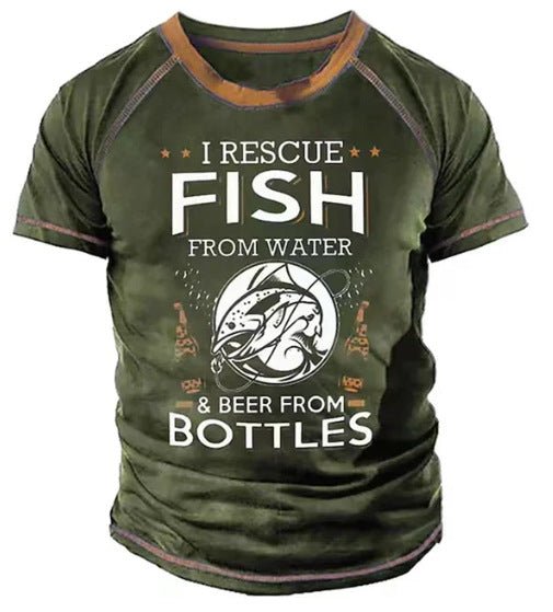 Men's Retro Short Sleeve T-shirt Outdoor 3D TL2215 Men's Retro Short Sleeve T-shirt Outdoor 3D - shop_name