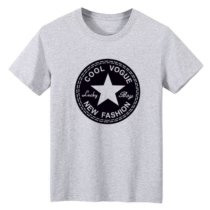 Men's Short - sleeved T-shirt Summer Ice Silk Casual Print Top ASDM White Men's Short - sleeved T-shirt Summer Ice Silk Casual Print Top - shop_name