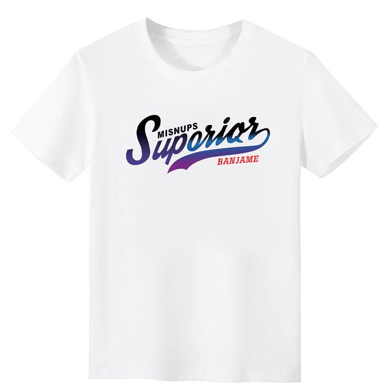 Men's Short - sleeved T-shirt Summer Ice Silk Casual Print Top ASDM White Men's Short - sleeved T-shirt Summer Ice Silk Casual Print Top - shop_name