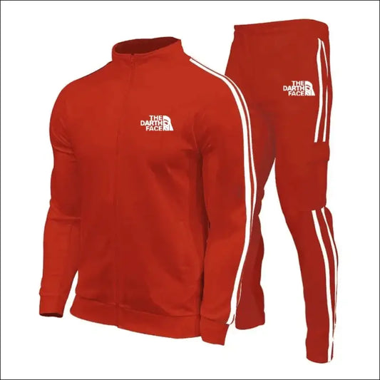 Men’s Sportswear Set Zip Up Shirt Stand Up Collar Youth Sportswear Casual Running Sportswear 2-Piece Fitness Suit,New