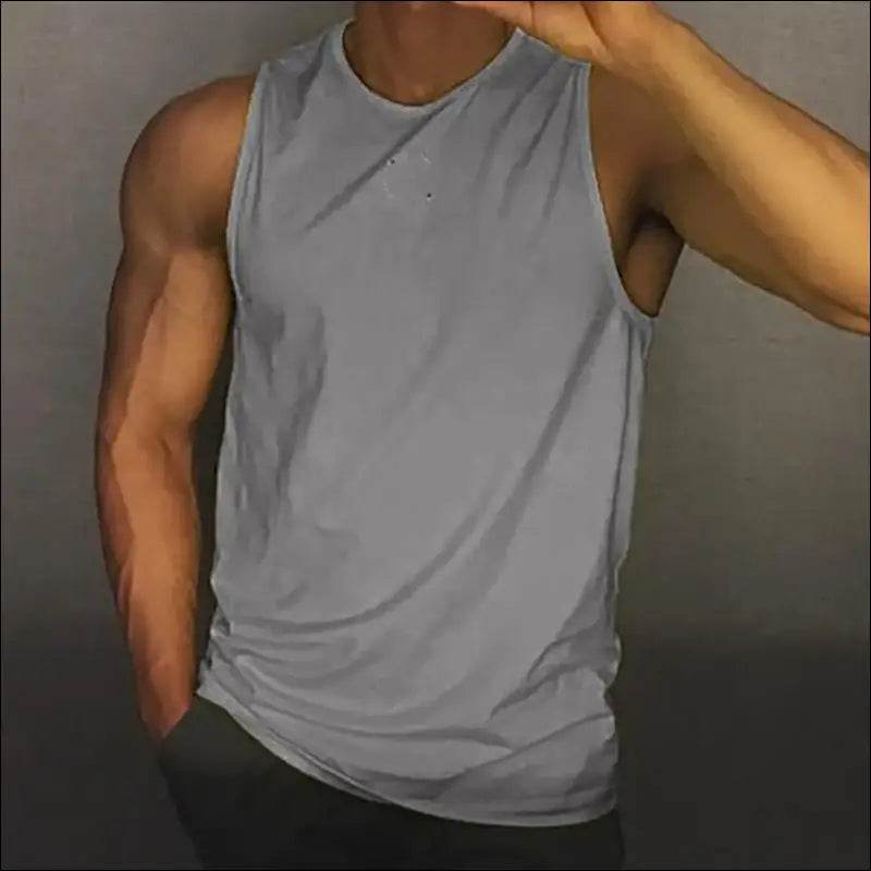 Men’s Tank top basketball gym sleeveless-shirts Sportswear bodybuilding y2k ribbed Crop-top mardi-gras singlet Solid