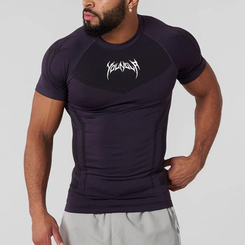 Men's Tight T-shirt Jogger Sports Black Men's Tight T-shirt Jogger Sports - shop_name