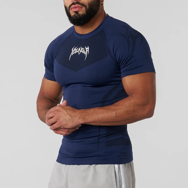 Men's Tight T-shirt Jogger Sports Black Men's Tight T-shirt Jogger Sports - shop_name