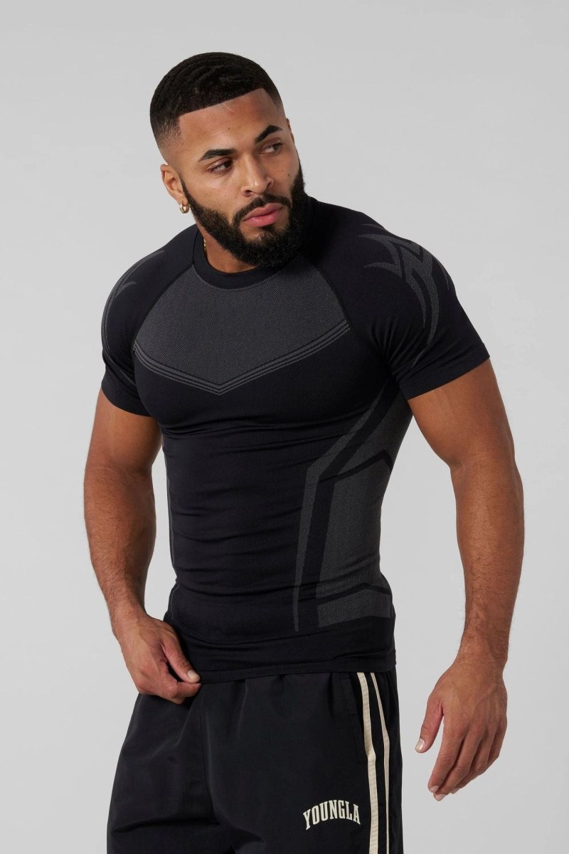Men's Tight T-shirt Jogger Sports Black NOLOGO Men's Tight T-shirt Jogger Sports - shop_name