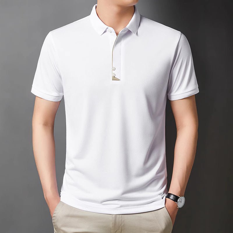 Men's Young And Middle - aged Business Casual Breathable Short Sleeve White Men's Young And Middle - aged Business Casual Breathable Short Sleeve - shop_name