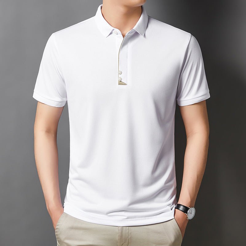 Men's Young And Middle - aged Business Casual Breathable Short Sleeve White Men's Young And Middle - aged Business Casual Breathable Short Sleeve - shop_name