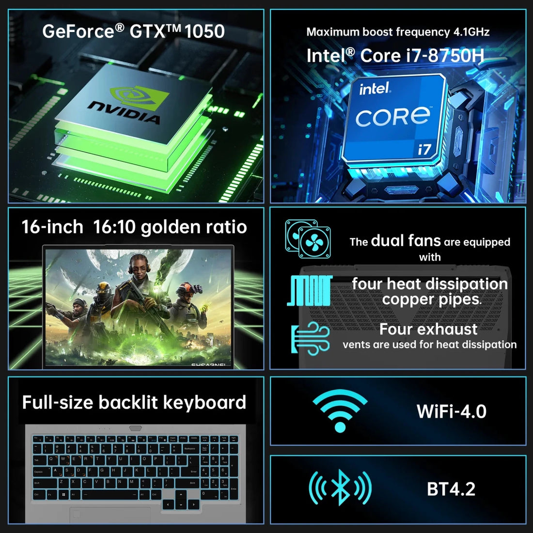 New 16Inch Gaming Laptop Intel Core I7 8th Gen 6 - Core 32GB RAM 1TB SSD GTX 1050 Windows 11 English Keyboard IPS Display Aluminum Gray New 16Inch Gaming Laptop Intel Core I7 8th Gen 6 - Core 32GB RAM 1TB SSD GTX 1050 Windows 11 English Keyboard IPS Display Aluminum - shop_name