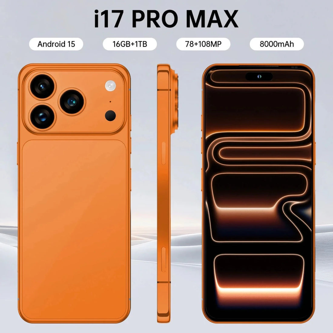 New Arrived Low Price I17 Pro Max Mobile Phones Dual Sim Global Version I17ProMax Smartphone 8GB+256GB Cell Phones Orange New Arrived Low Price I17 Pro Max Mobile Phones Dual Sim Global Version I17ProMax Smartphone 8GB+256GB Cell Phones - shop_name