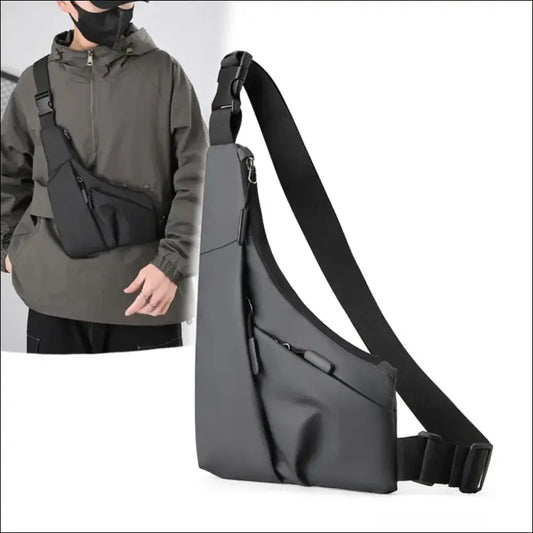 New Fashion Underarm Wrap Chest Bag Street-Style Nylon Waist Bag Solid Color Waterproof Crossbody Bag Outdoor